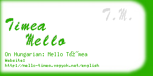 timea mello business card